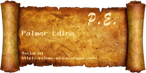 Palmer Edina névjegykártya